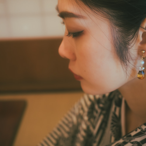 夕焼けの雫 ピアス（フック・チェーン） STARLIT 通販 17400895