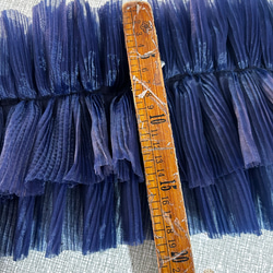 海軍藍露肩柔軟薄紗連身裙排列顏色可定制 第3張的照片