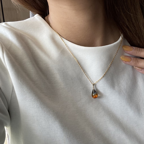 【Hei】droplet pendant necklace〜水の雫のネックレス★韓国発 gulamu-jewelry_czn118