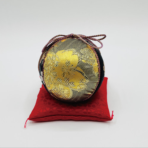 鞠　木目込み鞠　結婚式 ❤金蘭生地 刺繍入り木目込み鞠❤ - 蝶々とさくら - 8cm ウェルカム