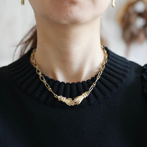 ネックレス【Lady hand vintage chain/brass】アンティーク ネックレス【Lady hand vintage chain/brass】アンティーク