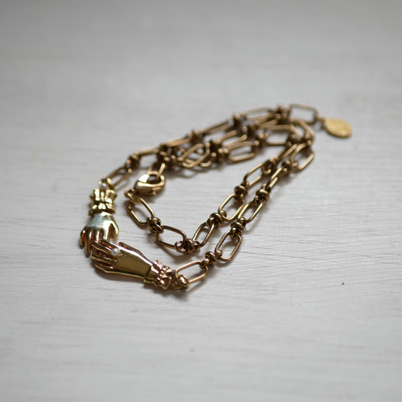 ネックレス【Lady hand vintage chain/brass】アンティーク　ヴィンテージ　手　ハンド 9枚目の画像