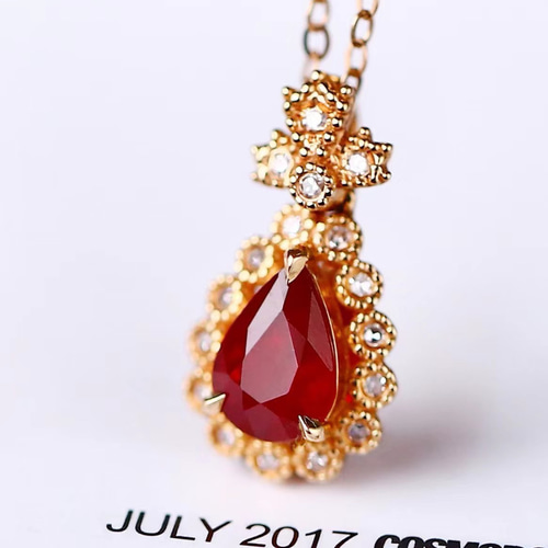 ルビー」K18 天然ルビー 天然ダイヤモンド リング 純愛 女性 女王 ペア 