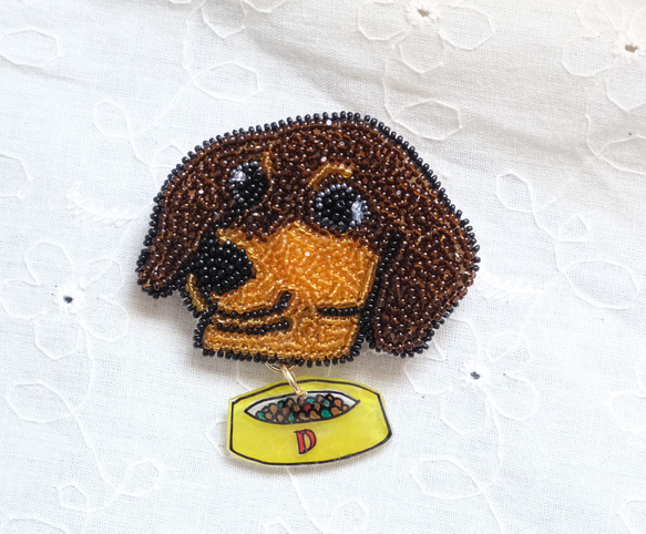 ダックスフントのブローチ ブローチ 天使がまいおりる〜Bida*dari 通販  