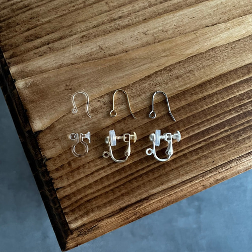 0016-mosaic《nanohana》 ピアス（フック・チェーン） an.atelier445
