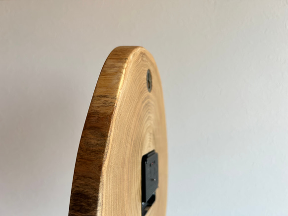 天然木の掛け時計(栗の木)電波時計 4枚目の画像