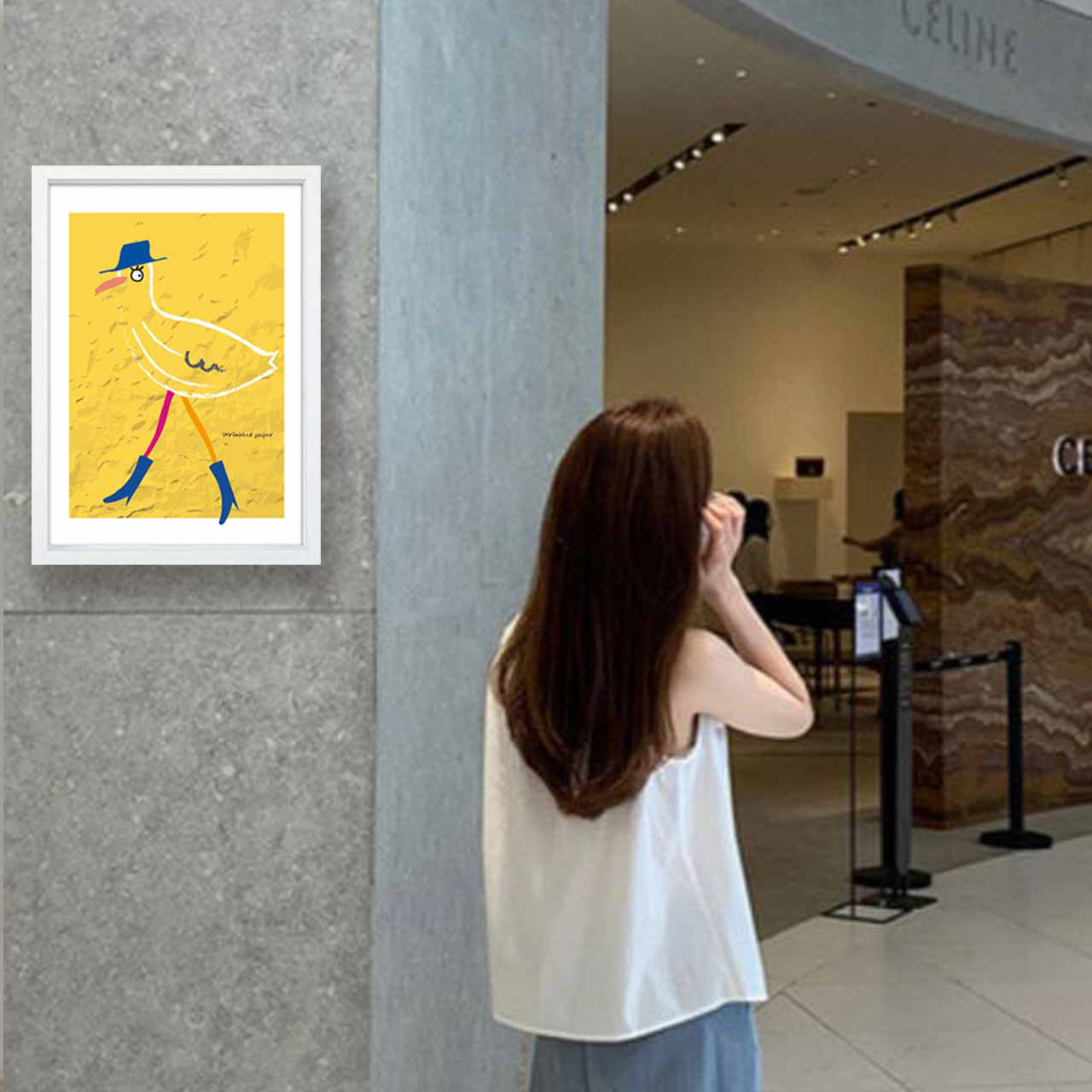 Stylish 　鳥　イラスト　ポスター　A4 A3 A2 A1　アート  　アートポスター　sei検索新着順　2484