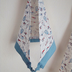 空の乗り物柄　　子供エプロン、三角巾セット　　　　　　　男の子、　(１００ー１１０） 8枚目の画像