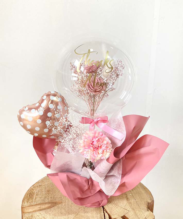 予約販売【母の日プレゼントフラワーバルーン】 Thank you Mother's Dayカーネーション