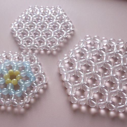 ヘキサゴンマット(約8×9cm) 8mm 天然水晶AAA(ブラジル産) その他