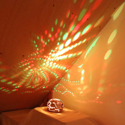 電池式LED陶器ランプシェード『富士に初日の出』は通販やす波窯の手作り作品です 1枚目の画像