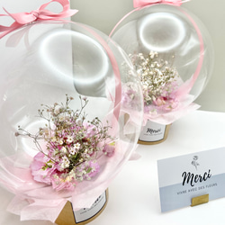 ピンク♡かすみ草　ドライフラワー　フラワーバルーンカップ♡春の贈り物♡プレゼント 7枚目の画像
