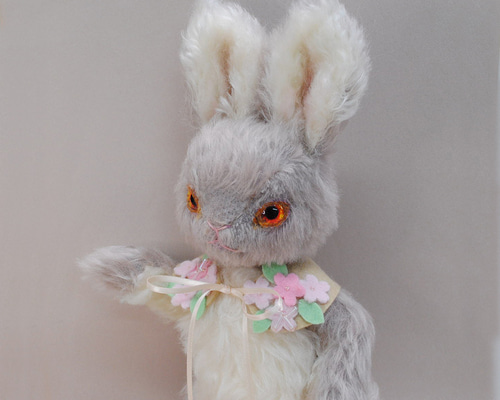 送料無料》グレー色のうさぎ ぬいぐるみ すずきまみ 通販