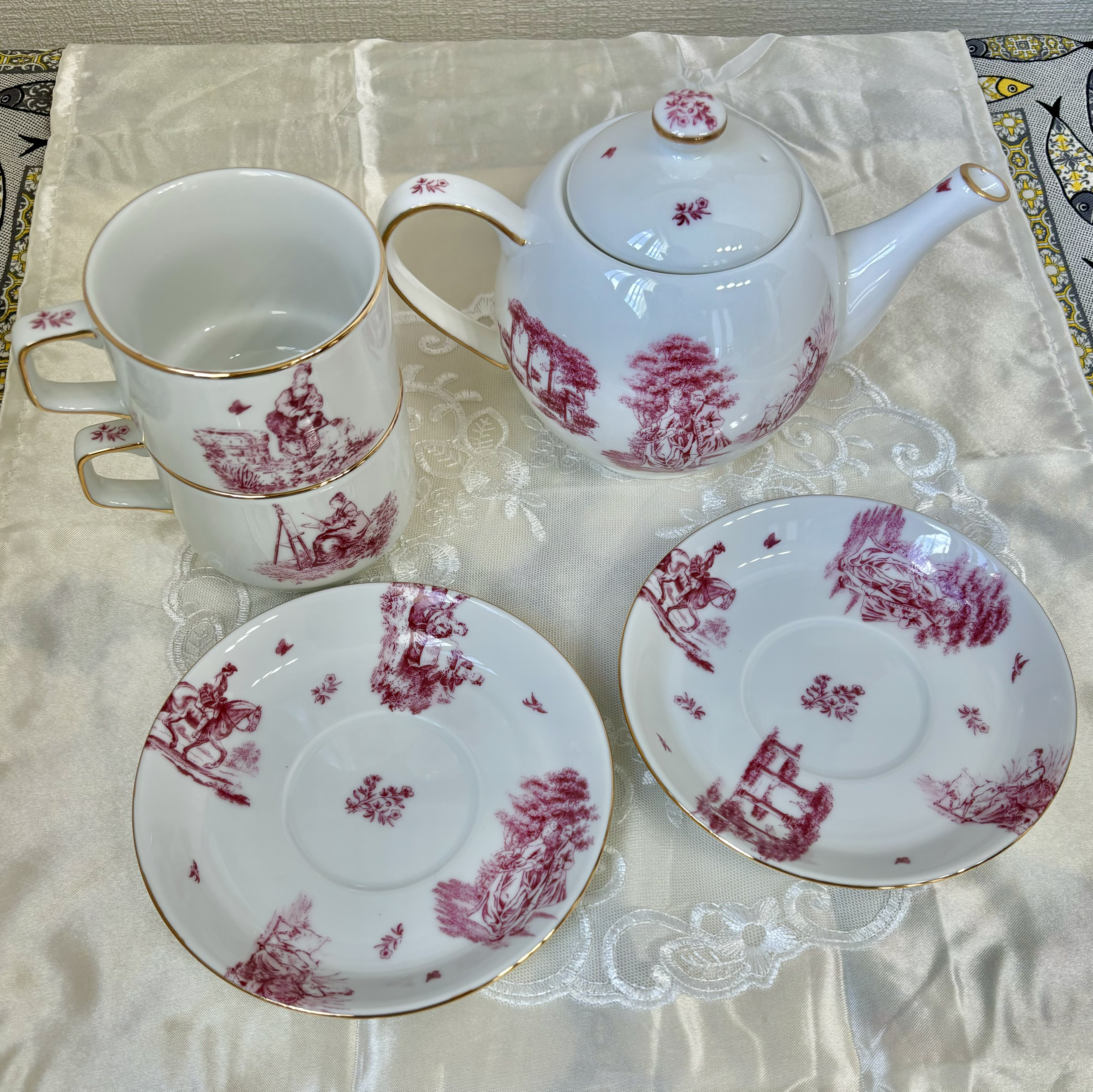 1点もの ローズピンク系色 トワルドジュイティータイムセット