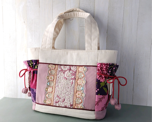 PINK HOUSE パッチワークトートバッグ（新品、未使用、タグなし） Pロゴサガラワッペン使いトートバッグ （トートバッグ）｜PINK