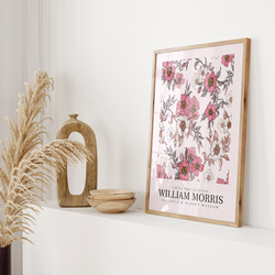 粉紅色花朵威廉莫里斯維多利亞風格室內海報外國藝術/5348 第4張的照片