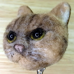 【羊毛フェルト】可愛い猫のブローチ！ 3枚目の画像