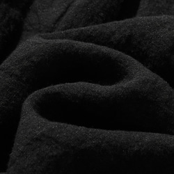 ナチュラルなシワ感が特徴な製品染め加工のブラウス　刺繍入りブラウス　リネン100％　ブラック　240315-1 10枚目の画像