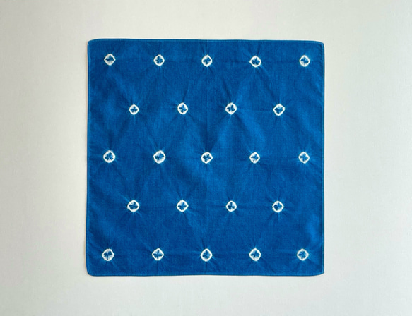 藍染 絞り染め ハンカチ: ドット柄 ハンカチ・手ぬぐい raindigo 通販