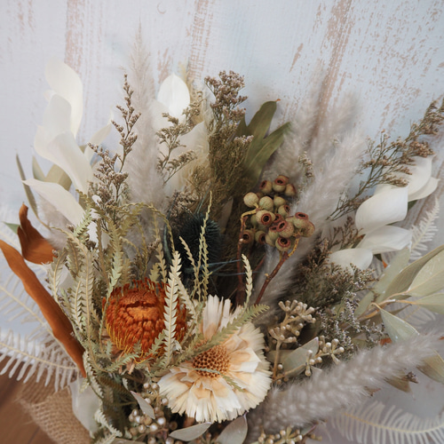 ドライフラワーのブーケ スワッグ 花束 ドライフラワー hana yui 通販