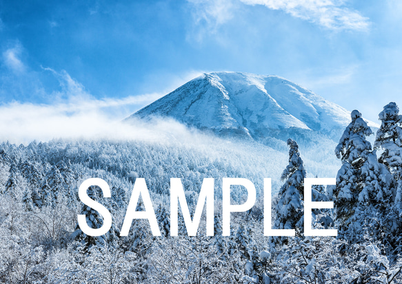 御嶽山　日和田富士冬景色　インテリアアートポスター 093 4枚目の画像