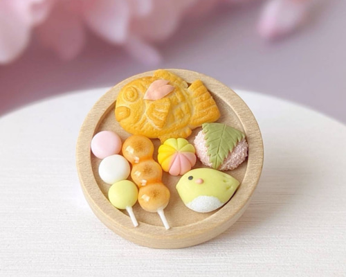春爛漫フラワー団子 パンダ フェイクスイーツ 樹脂粘土 スイーツ