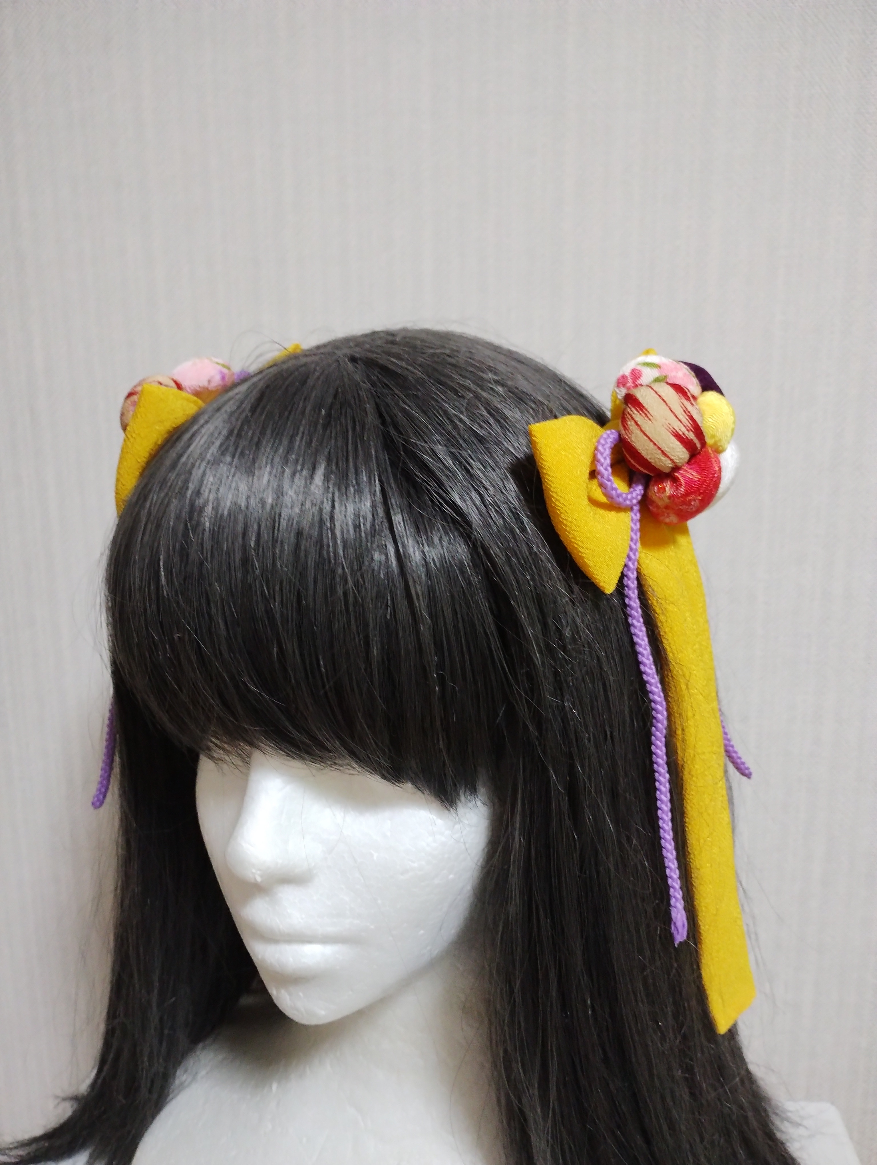 ツインテール　髪飾り　リボン　卒業式リボン　卒業式髪飾り　成人式髪飾り　七五三髪飾り　袴髪飾り　袴リボン