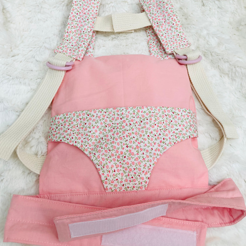 抱っこ紐 おんぶ紐 ドールキャリア ハンドメイド 人形 ピンク