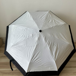 日傘 雨傘 折りたたみ傘 骨8本 晴雨兼用 完全遮光 UVカット G1/白黒 3枚目の画像