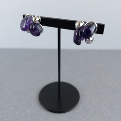 amethyst×silver ピアス/イヤリング 4枚目の画像