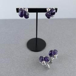 amethyst×silver ピアス/イヤリング 5枚目の画像