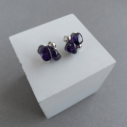 amethyst×silver ピアス/イヤリング 2枚目の画像