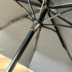 日傘 雨傘 折りたたみ傘 骨8本 晴雨兼用 完全遮光 UVカット G2/白黒ギンガム 4枚目の画像
