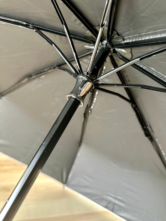 日傘 雨傘 折りたたみ傘 骨8本 晴雨兼用 完全遮光 UVカット G2/白黒ギンガム 4枚目の画像