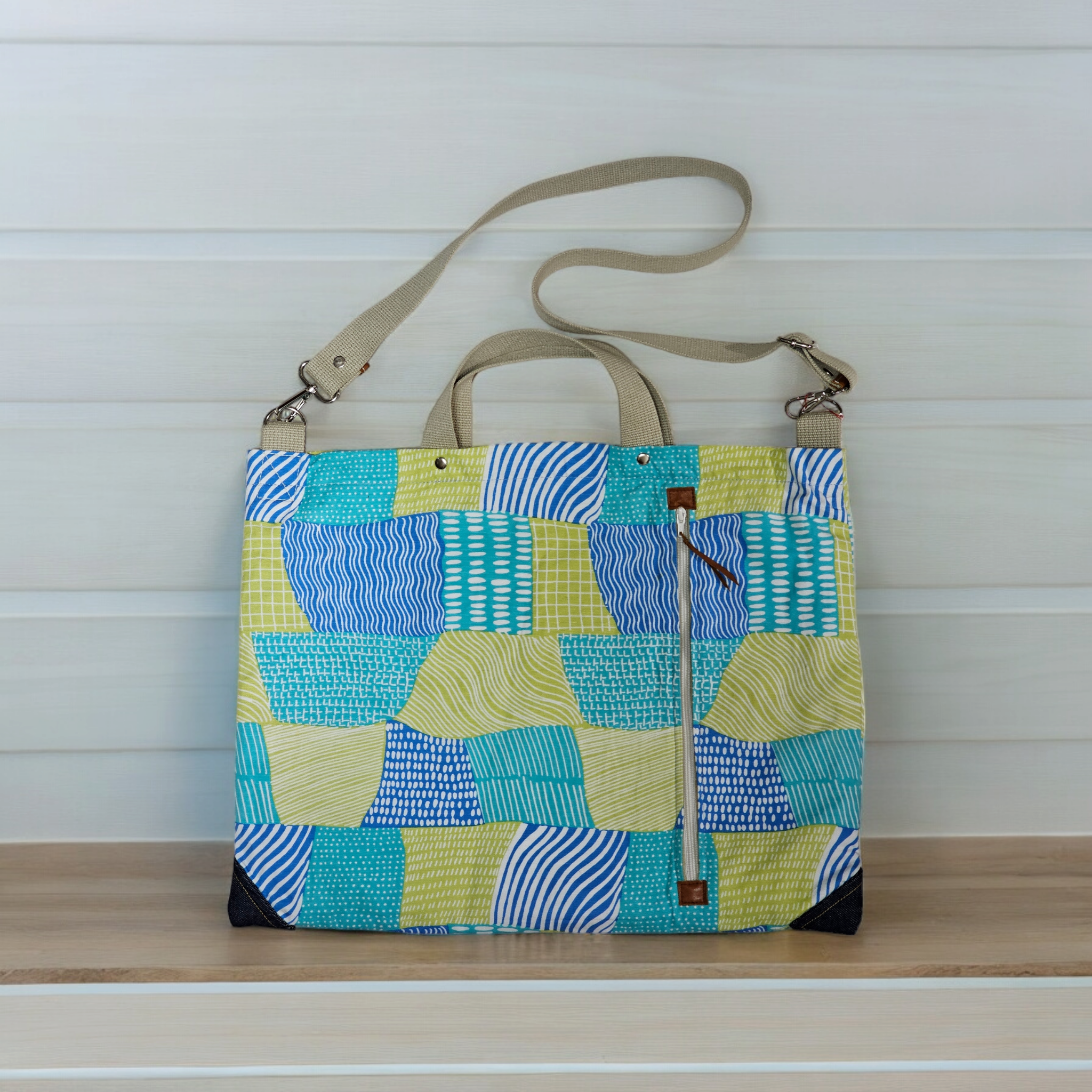 入園入学　レッスンバッグ　波