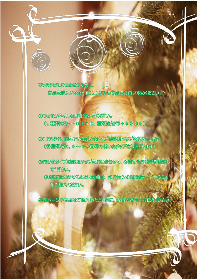 サイズ測定用お試しチップ ネイルチップ（つけ爪） になさん 通販  