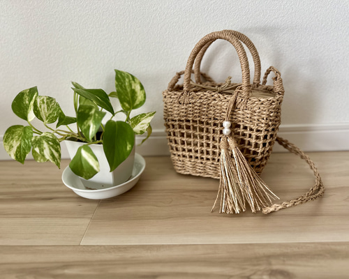 日本未入荷★夏★ストロー風バケットバッグチャーム付／PARFOIS Straw Bags – tagged 