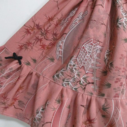 ７６４７　花柄の着物で作ったミニスカート　＃送料無料 9枚目の画像