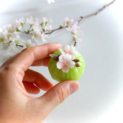天然の蜜蝋　桜のキャンドル 2枚目の画像