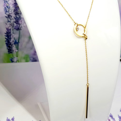 Y字の位置をキープ！アレンジ自由自在70㎝ ロングネックレス