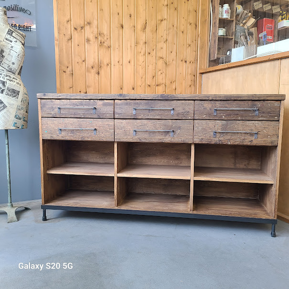 OPEN FREE SIDEBOARD　古材とアイアンの家具 8枚目の画像