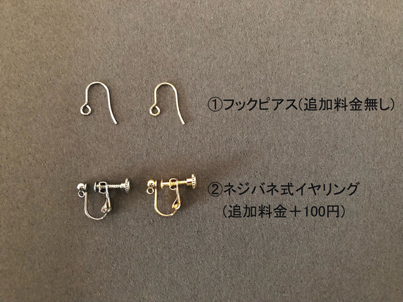 【No.225】王室御用達の砂糖菓子 サージカルステンレス使用　イヤリングにも対応　ピアス　チェコビーズ 5枚目の画像