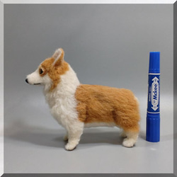 羊毛フェルト　犬　コーギー　ウェルシュ・コーギー　いぬ　イヌ　犬フィギュア 5枚目の画像