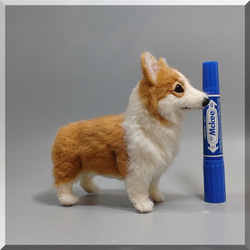 羊毛フェルト　犬　コーギー　ウェルシュ・コーギー　いぬ　イヌ　犬フィギュア 7枚目の画像