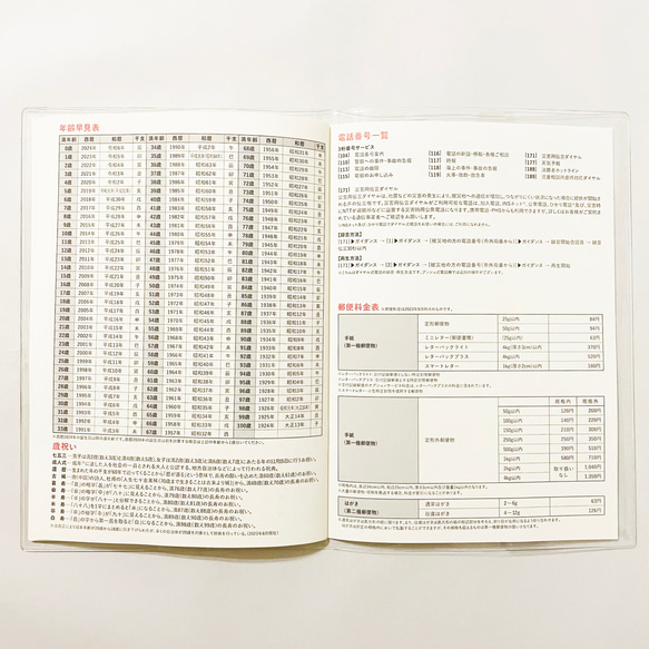 4月始まり 2024年 文豪鶴原稿用紙 スケジュール手帳 イラストカバー2枚 栞付き B6 全48ページ 辰年 万年筆 16枚目の画像