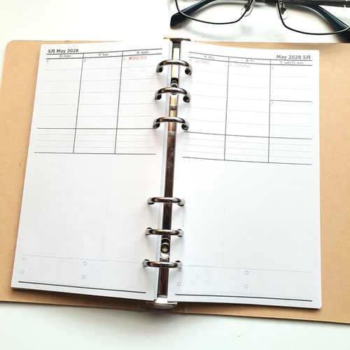 ミニ6システム手帳用トラッカーズリフィル 楽天市場】ファスナー付クリアポケット ミニ6穴サイズ システム