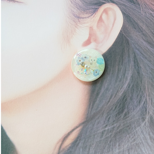 猫のカボション☆5個 r51 ネコ/ボタン/カボション/動物