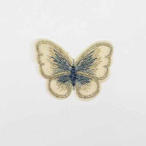 6 ゴールド〈6枚〉Lサイズ 蝶 モチーフ 刺繍 レース パーツ 春 6 ゴールド〈6枚〉Lサイズ 蝶 モチーフ 刺繍 レース パーツ 春