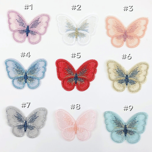 6 ゴールド〈6枚〉Lサイズ 蝶 モチーフ 刺繍 レース パーツ 春 6 ゴールド〈6枚〉Lサイズ 蝶 モチーフ 刺繍 レース パーツ 春