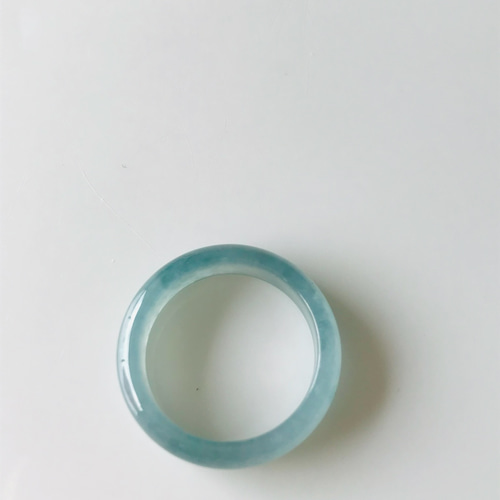 [R15-072］ 翡翠　くりぬき　リング　天然石　グアテマラ産　12号　指輪 R138-004］ ジェイド JADE ヒスイ 本翡翠 くりぬき リング